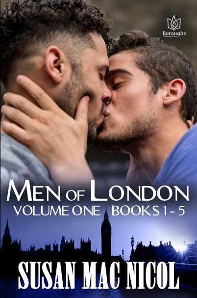Men of London Volume One cover — two men kissing above the London skyline